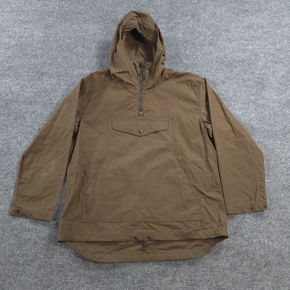 Filson Jacket Mens S Brown Ranger Anorak Waxed Canvas Pullover Outdoors Hiking